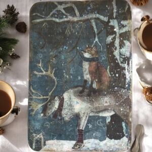 Enchanted Woodland  Wildlife Wood Trivet